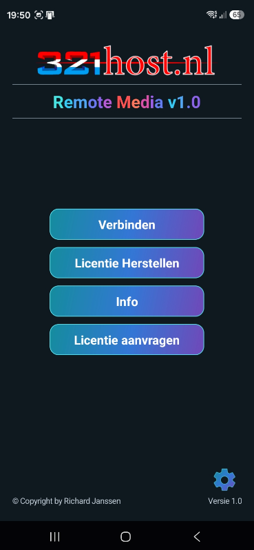 Remote Media: Hoofdmenu